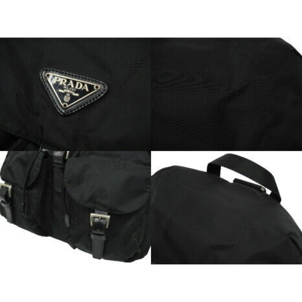 Prada Backpack Daypack Double Pockets Triangle Lo… - image 3